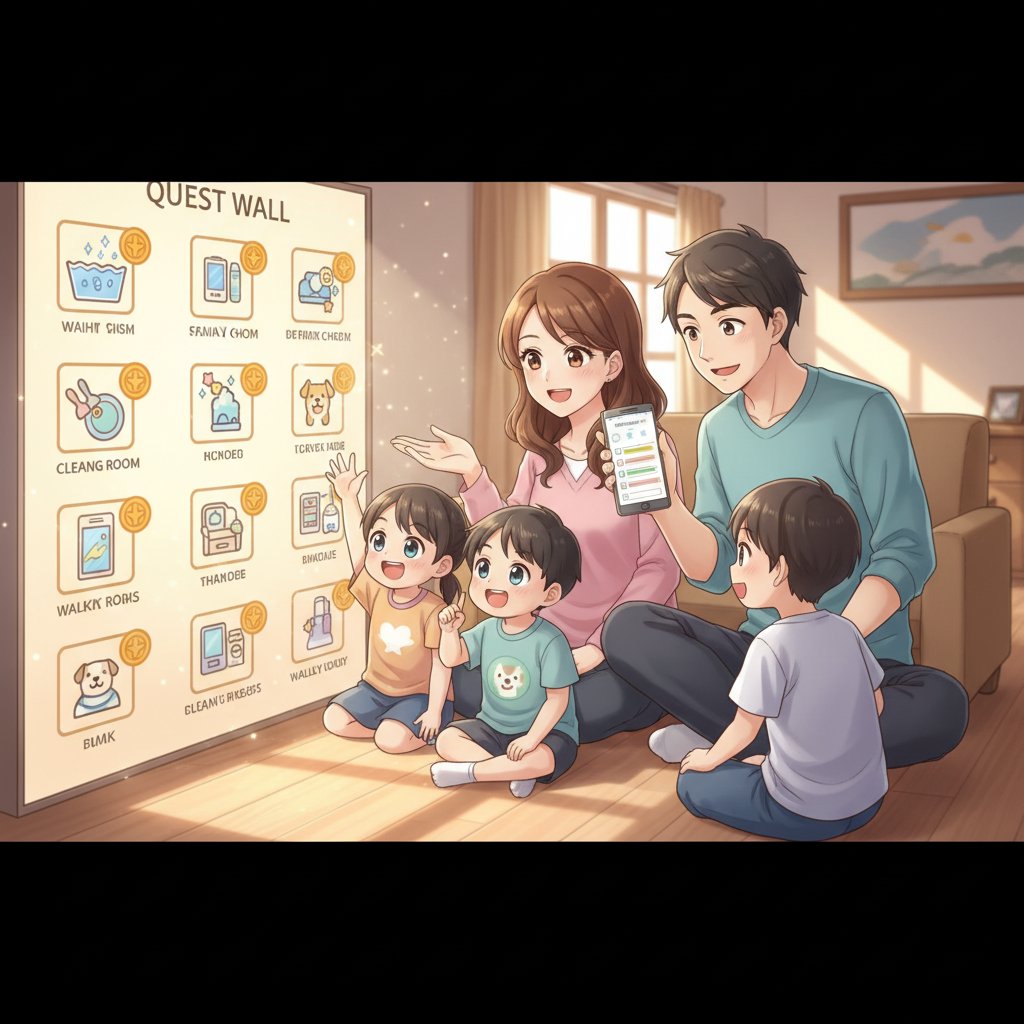 任務牆是否能配合家庭群組一起做?