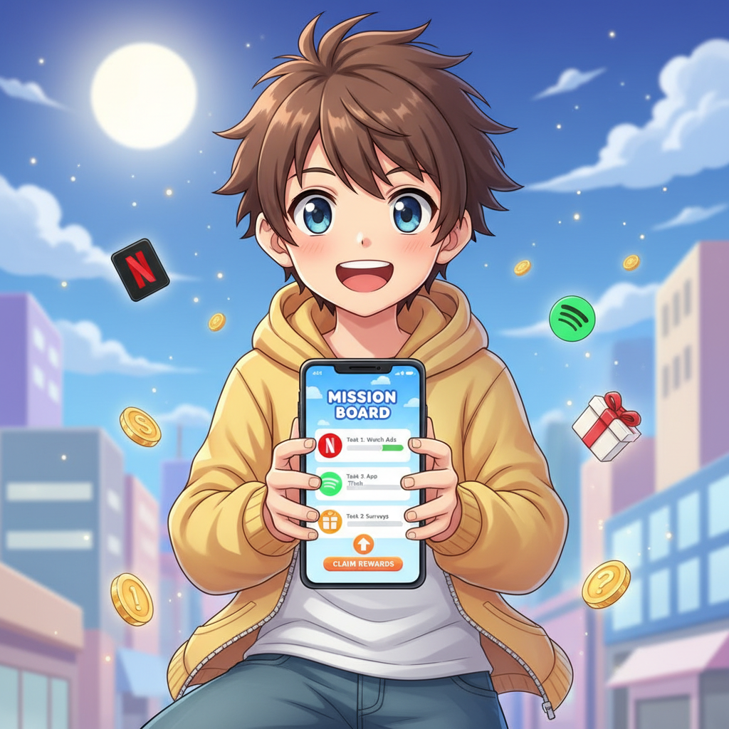 如何透過任務牆賺取免費的 Netflix 與 Spotify 會員資格