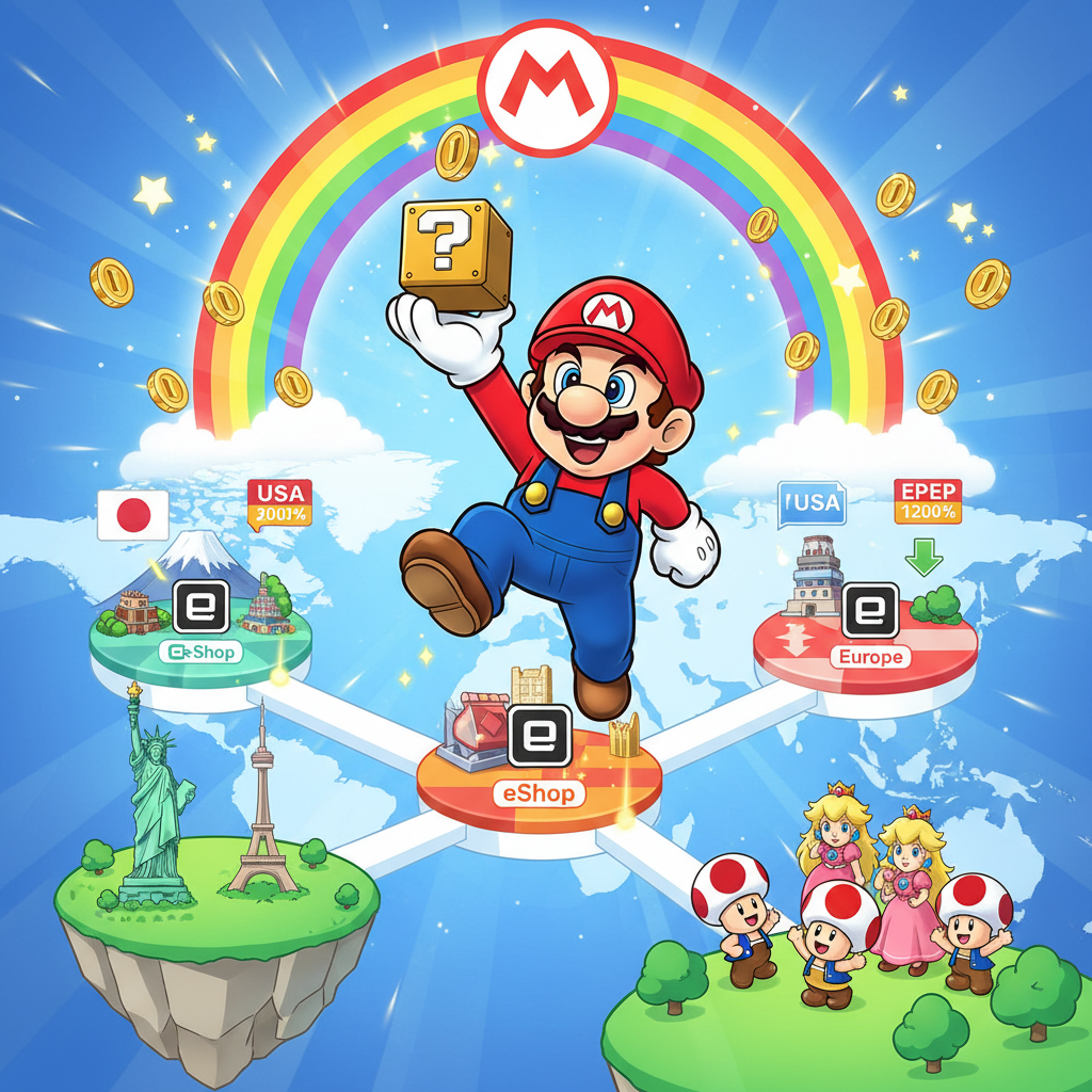 2026 瑪利歐遊戲跨區特價預測:哪個國家 eShop 買瑪利歐最省錢?,瑪利歐 跨區 特價