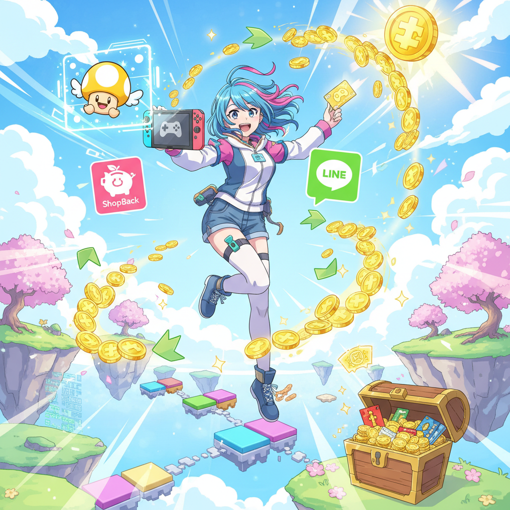 如何利用 ShopBack/LINE 購物連結購買海外 Switch 點數卡賺回饋?,Switch 點數卡 回饋