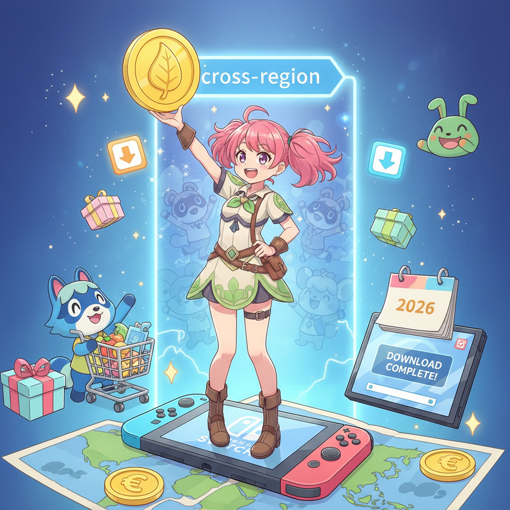 Switch 跨區購買《動物森友會》:2026 數位版DLC海外購入指南,動物森友會 跨區 DLC