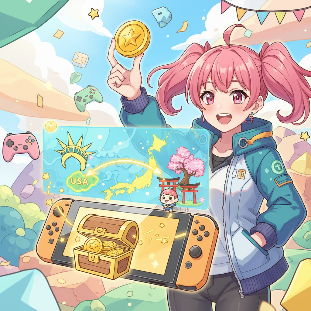 Switch 跨區教學:如何將美版實體卡帶的黃金點數領取到日版帳號?,實體卡 黃金點數 領取