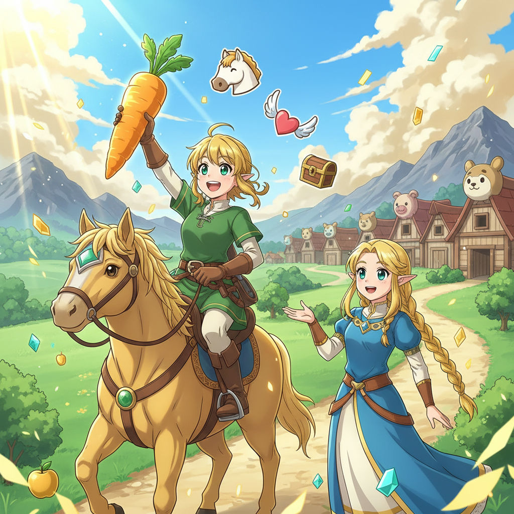 支線攻略,這支線超感人！《王國之淚》塞爾達的黃金馬、驛站連鎖任務劇情全解析。