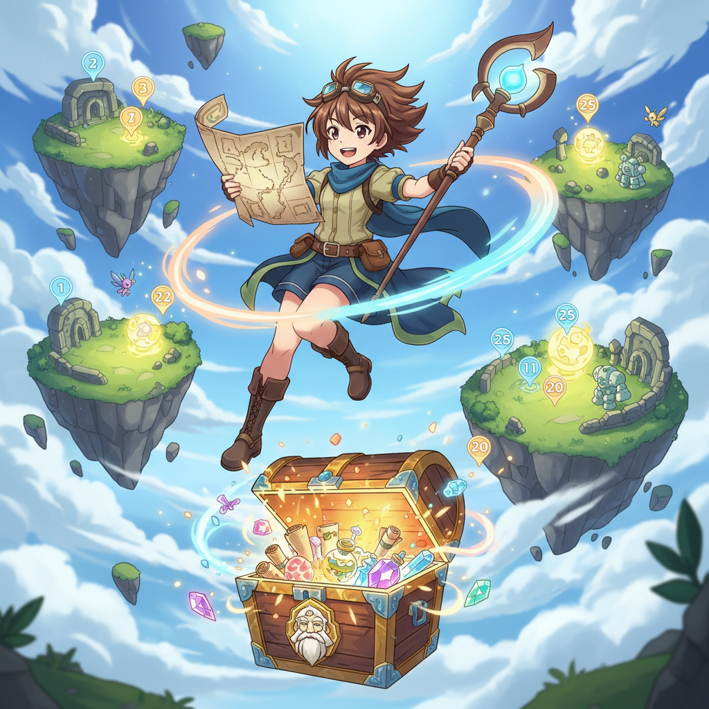 地圖探索,空島隱藏任務「賢者的遺志」：全 20 個位置圖解，讓你的賢者戰力倍增。