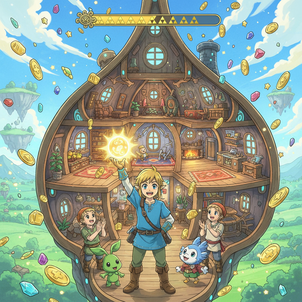 家園系統,打造海拉魯豪宅！《王國之淚》「夢幻之家」支線任務：最強室內配置建議。