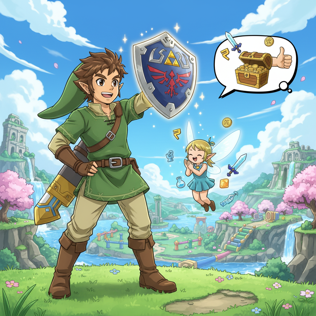 攻略教學,海拉魯最強盾牌「海利亞盾」獲取任務：不花一毛錢，初期就能拿到的神級防禦。