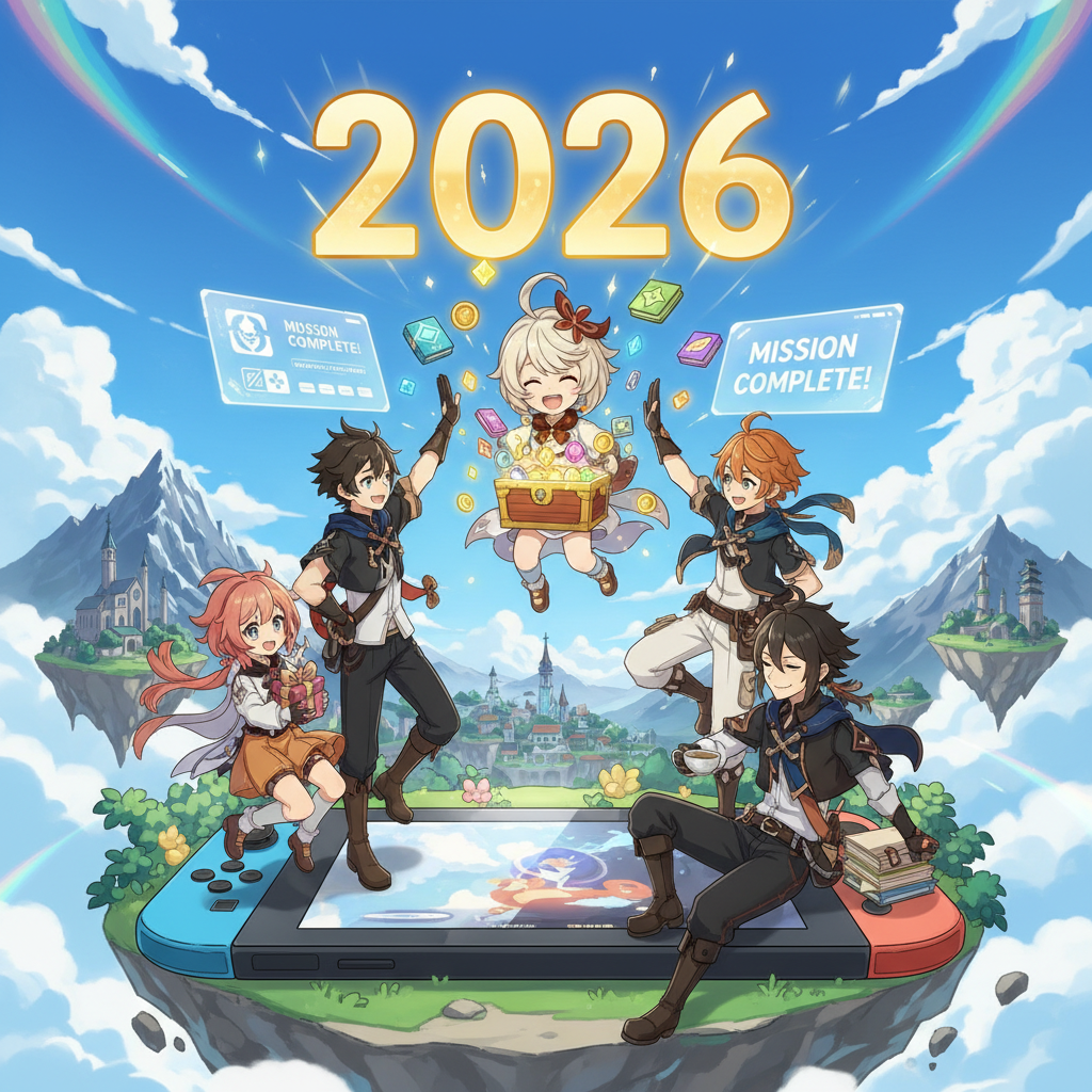 二次元神作,《原神》Switch 版終於來了？2026 效能測試、與手機版同步教學與限定兌換碼