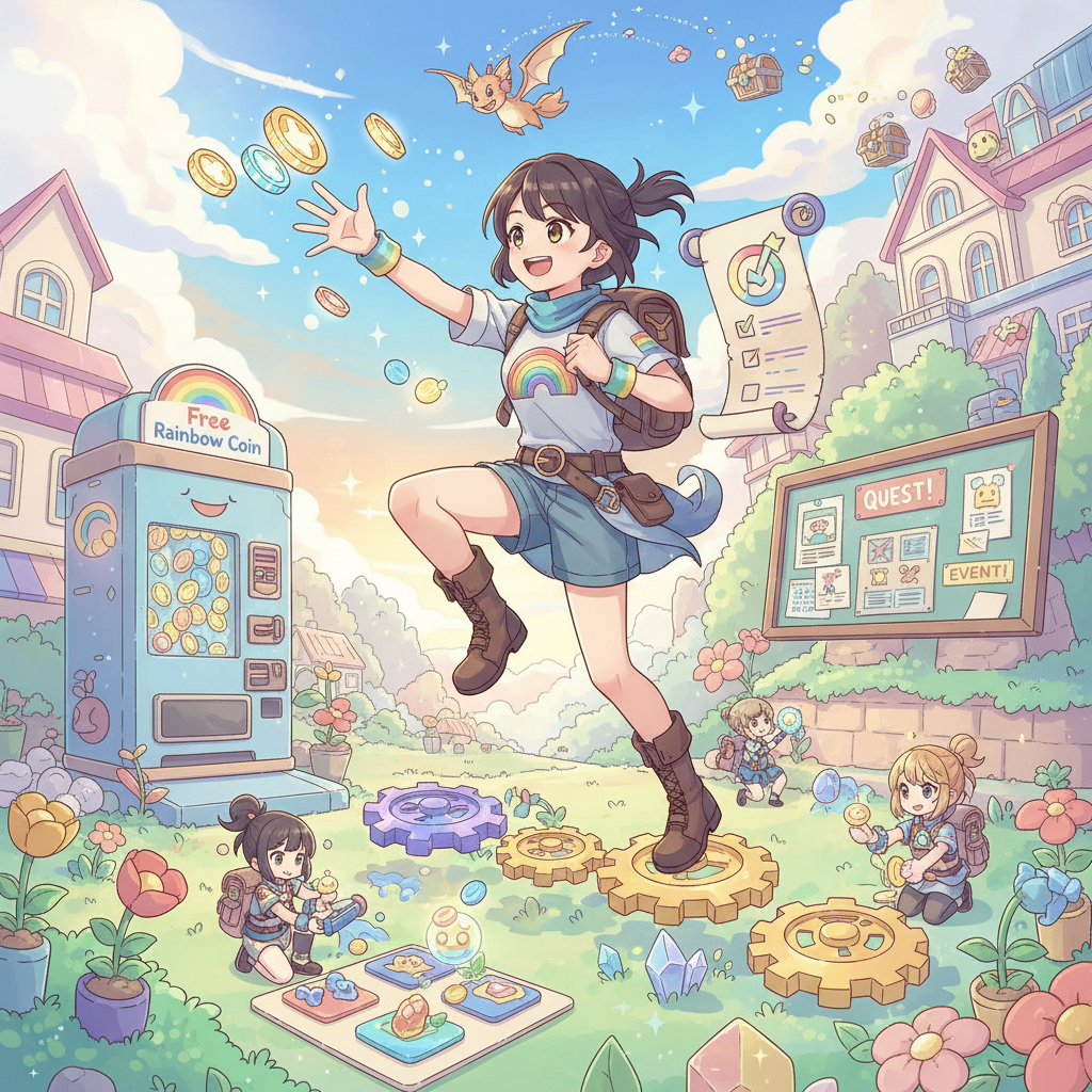 無課指南,2026 心動小鎮無課玩家生存術：免費彩虹幣獲取途徑、活動任務優先順序建議