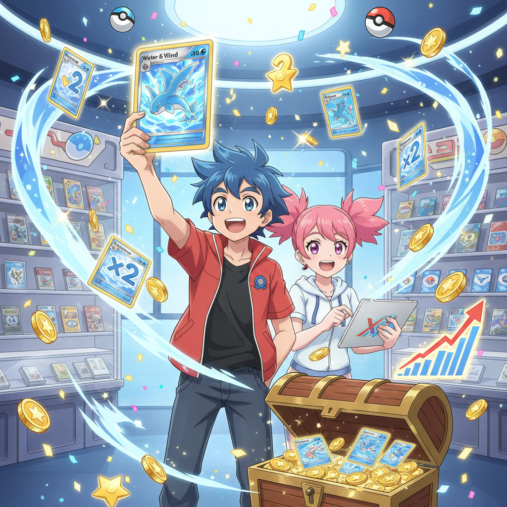投資預測,2026 寶可夢卡牌投資：為什麼「風與波」消息公布後，水與飛行屬性舊卡身價瞬間翻倍？