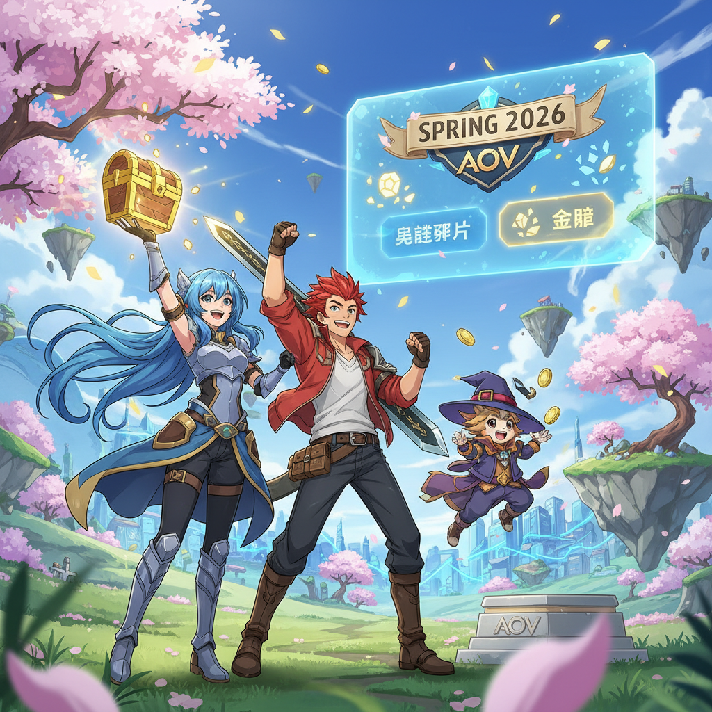 傳說對決,兌換碼,AOV-SPRING-2026 (領奧義碎片與金幣大禮包),傳說對決 2026 4 月序號