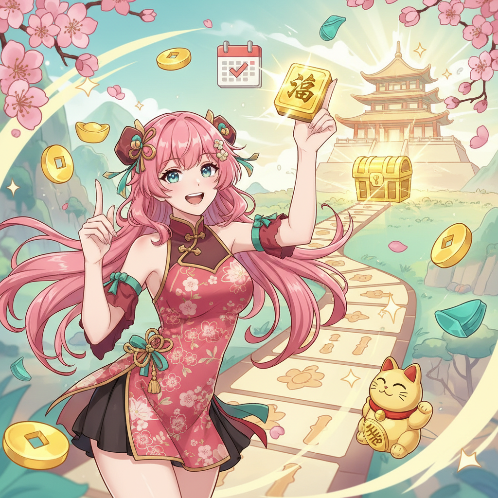 神來也麻將,活動碼,MJ-SPRING-LUCKY (連續登入抽開運黃金) 神來也麻將活動序號