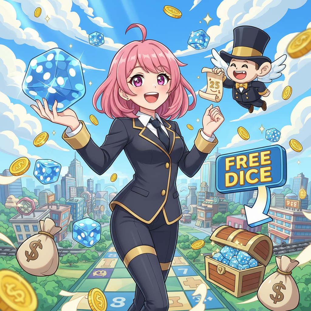 地產大亨 Go,免費骰子,MONOPOLY-DICE-APR (領取 25 次免費擲骰) 地產大亨 Go 免費骰子連結