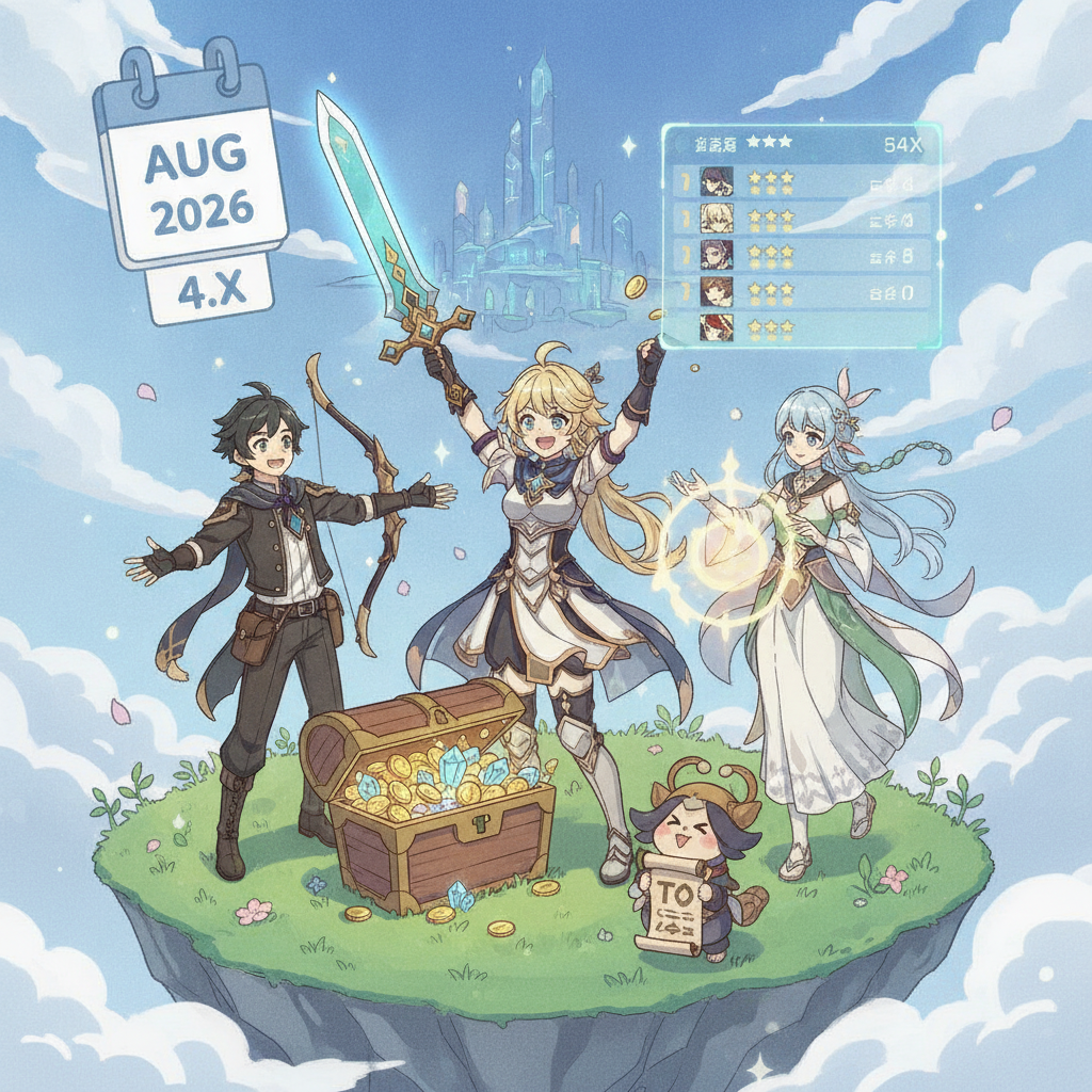 原神 4.x 版本角色強度排行 2026【8月】輸出、輔助、治癒 T0 名單
